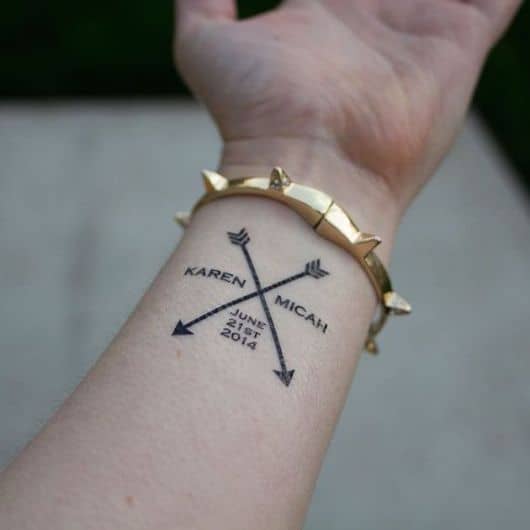 tatuagem nome filho pezinho