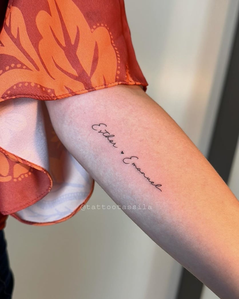 tatuagem nome filho desenho