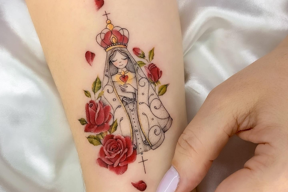 tatuagem terço nossa senhora