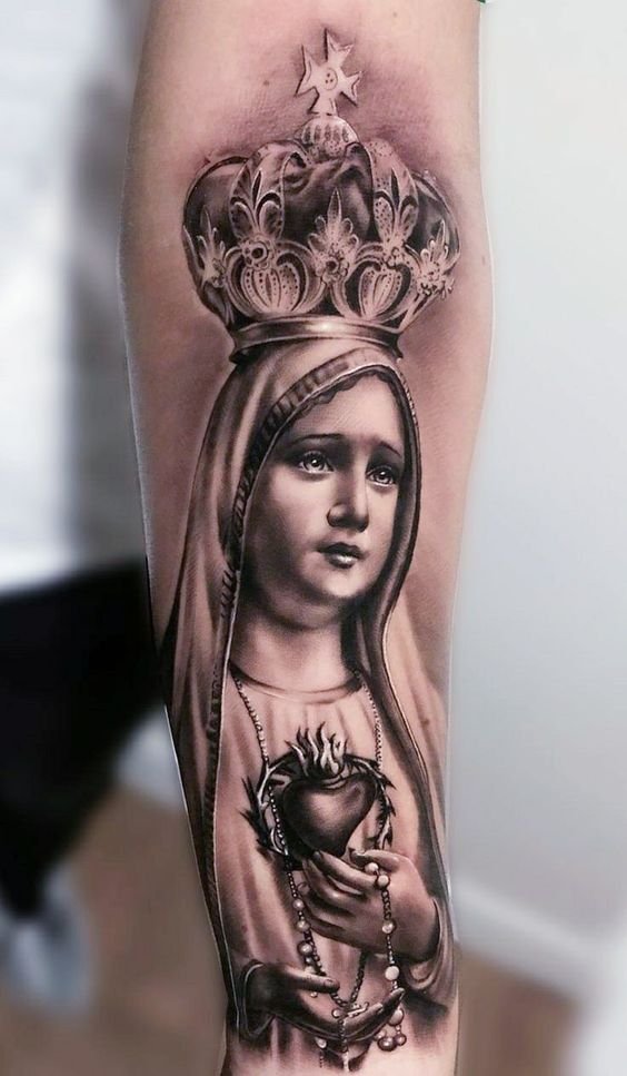 tatuagem nossa senhora aquarela