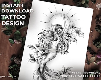 quanto custa uma tatuagem de sereia detalhada