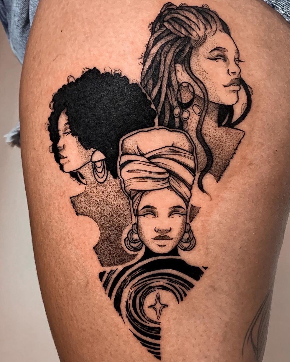 tatuagem em pele negra