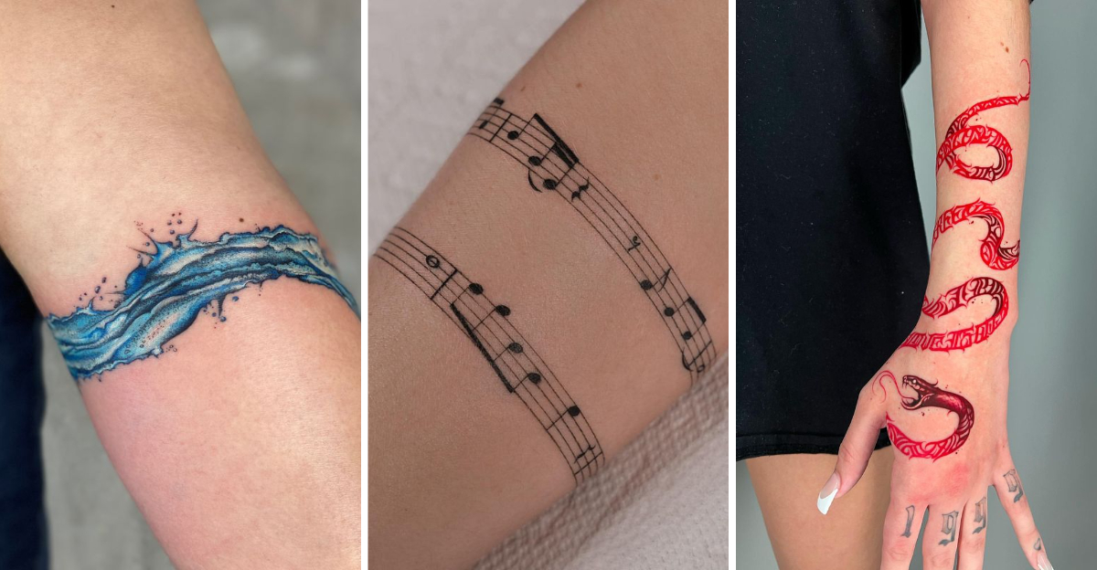 tatuagem em volta do braco