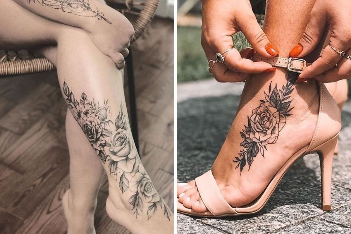 melhores inspirações tatuagem feminina delicada pé