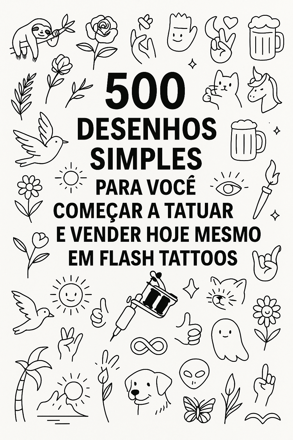 blackwork flash tattoo