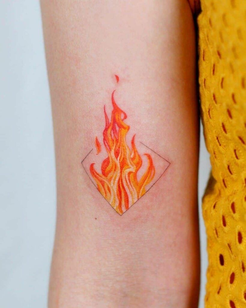 Tatuagens de Elementos da Natureza: Fogo