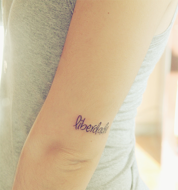 tatuagem com a palavra 