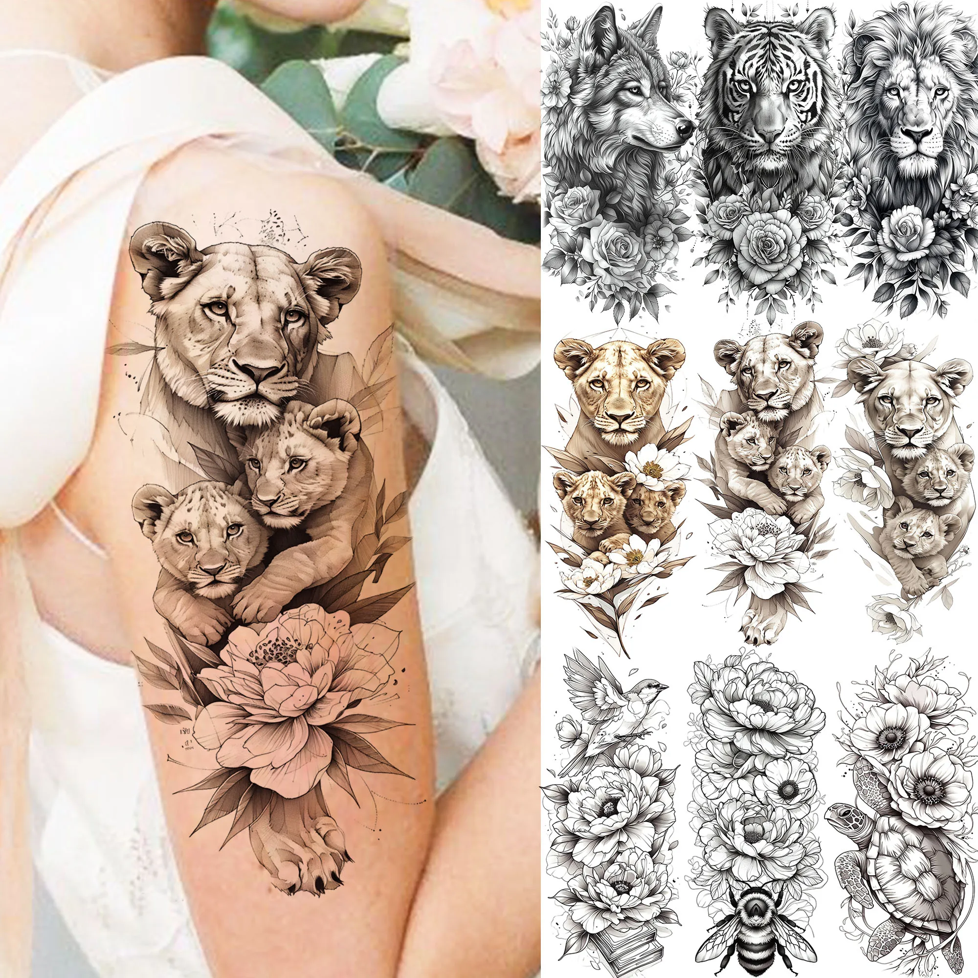 tatuagem leoa com filhote significado