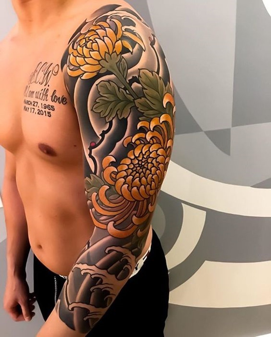 tatuagem braço com rosa