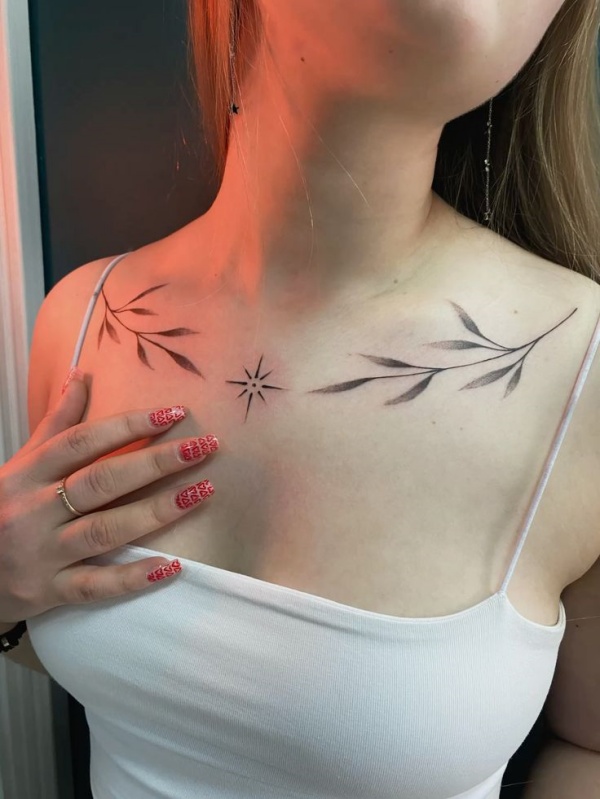 melhores ideias tatuagem feminina colo delicada