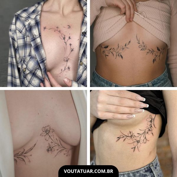 tatuagem sob os seios