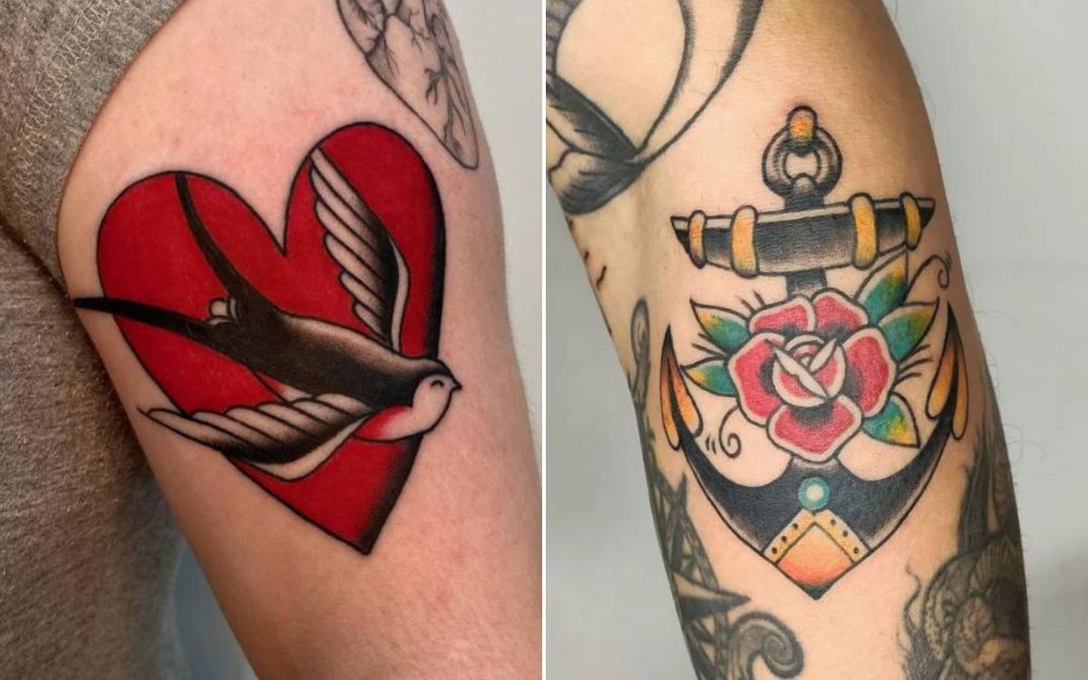 ideias de tatuagem old school feminina delicada