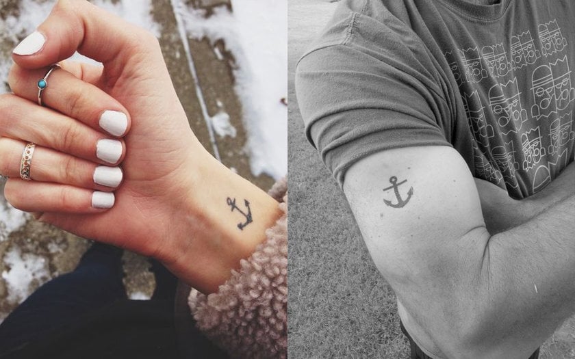 tatuagem pai e filho simples