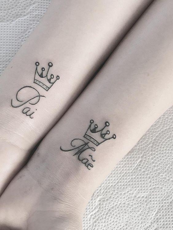tatuagem pai e filho simples