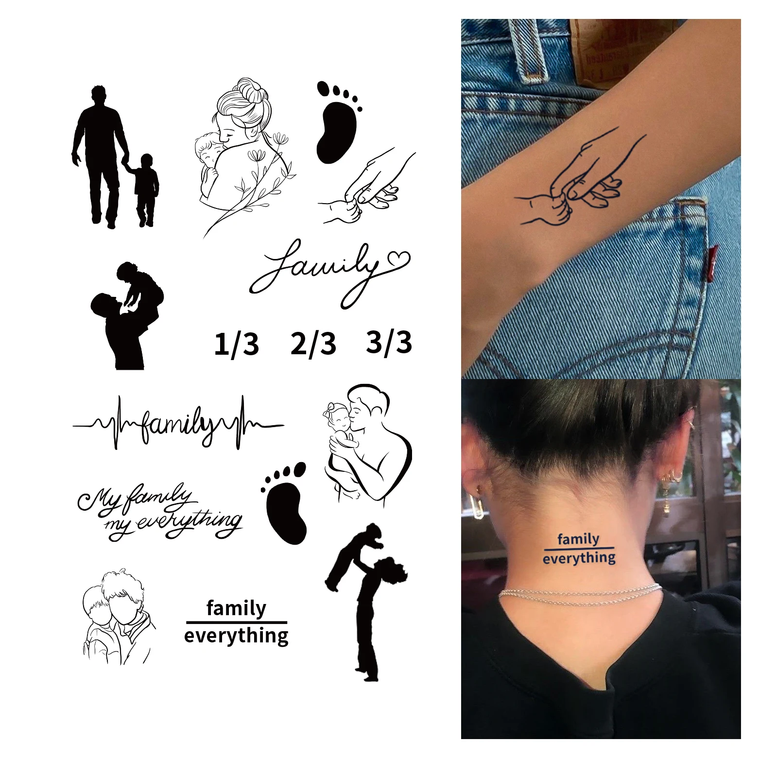 tatuagem pai e filho simples