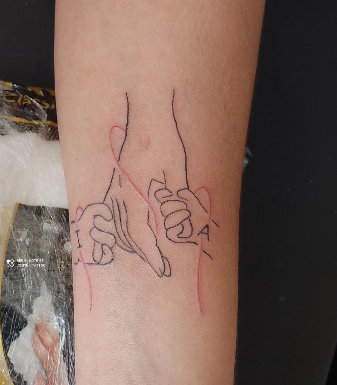 tatuagem pai e filho simples