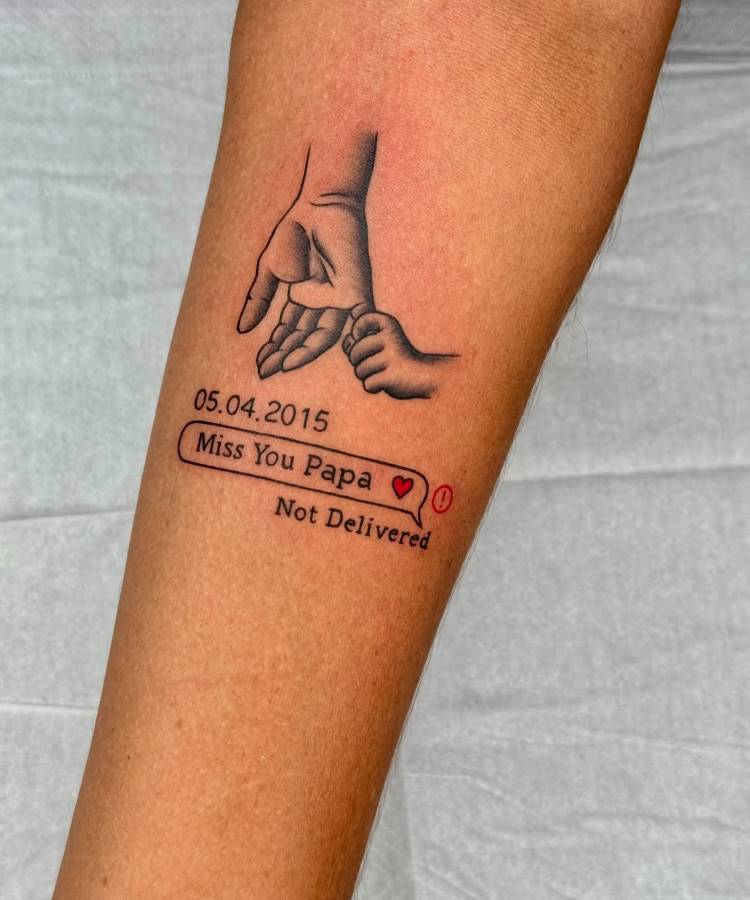 tatuagem pai e filho simples