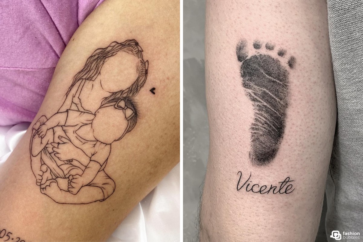 tatuagem pai e filho simples