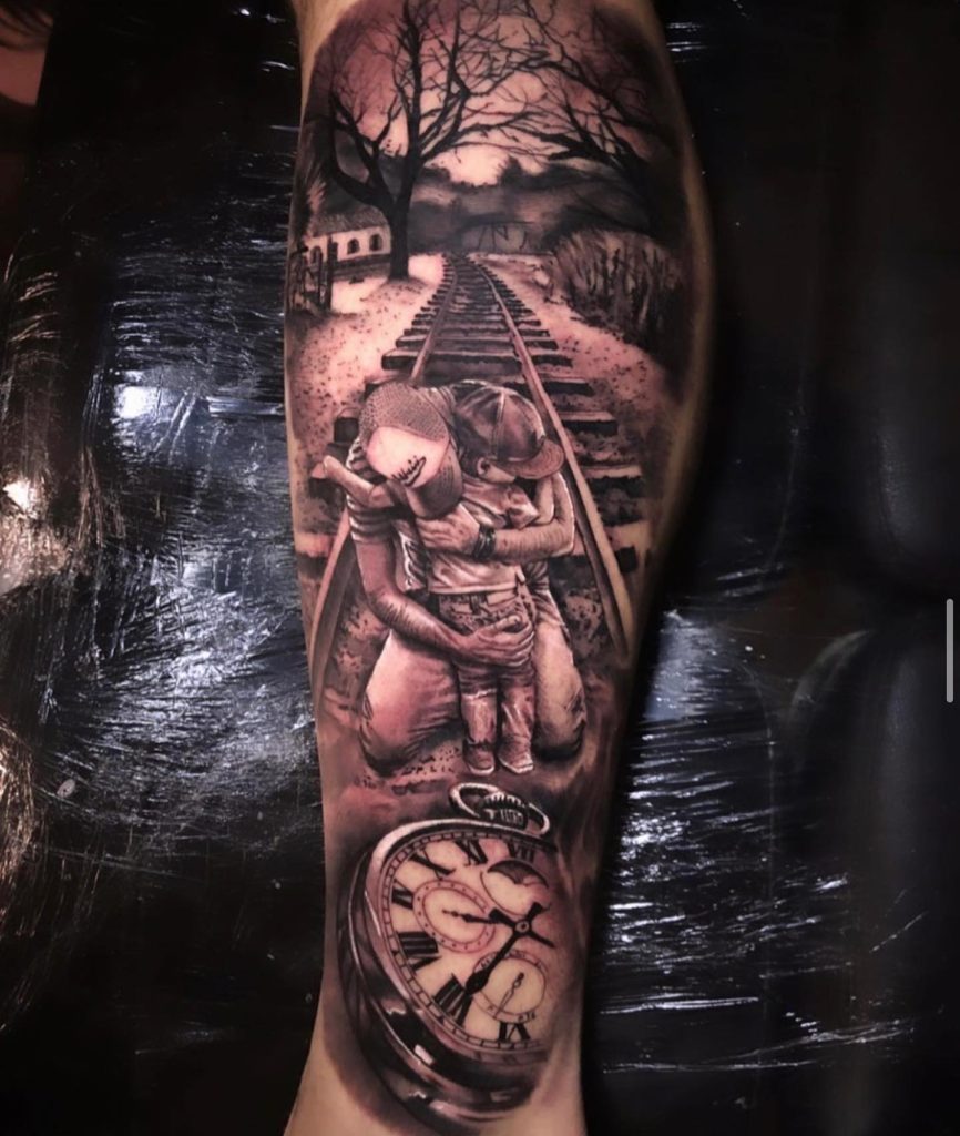 tatuagem pai e filho simples