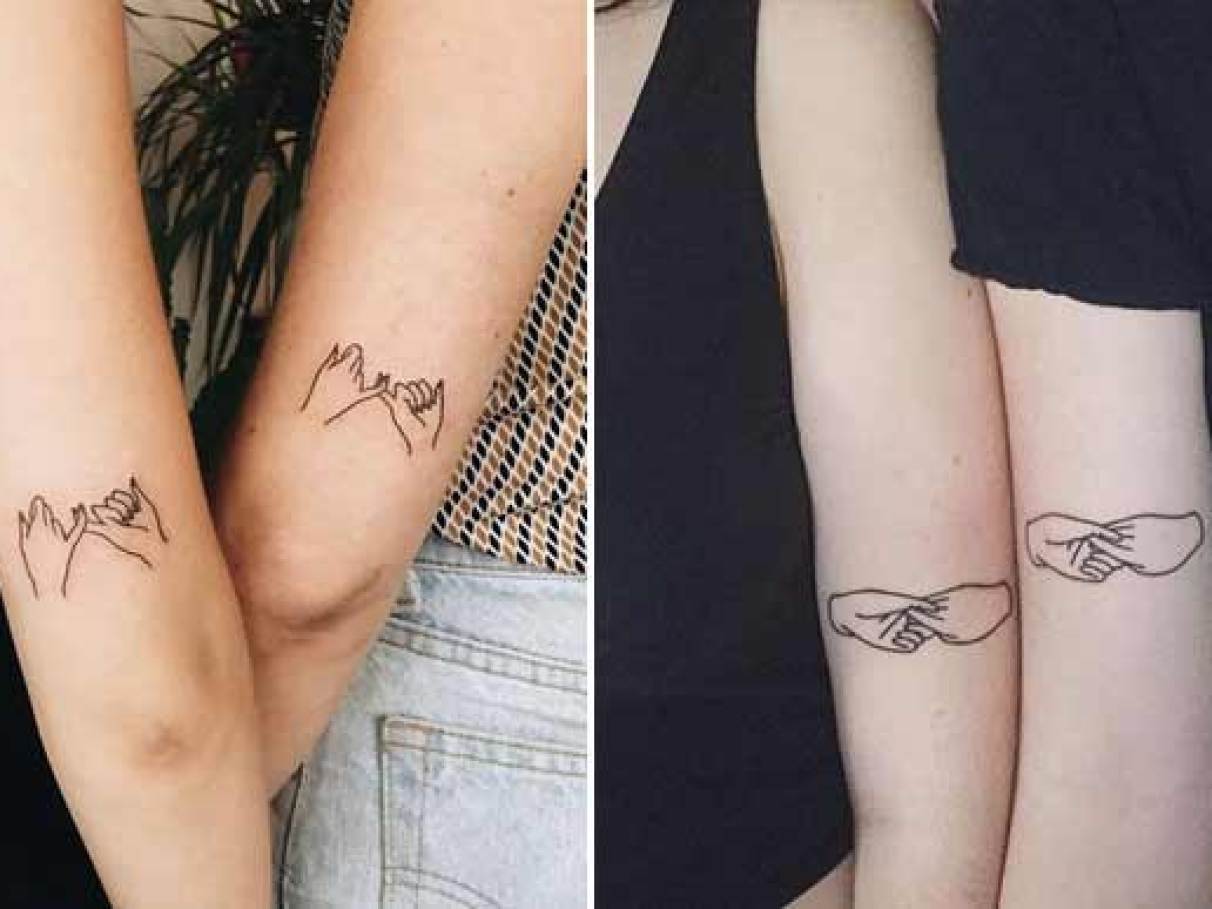 tatuagem de amizade minimalista