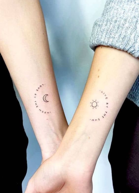 tatuagem de amizade delicada