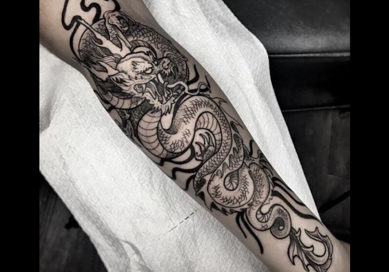 tatuagem de antebraço interno masculino
