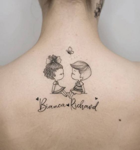 ideias de tatuagem para filhos pequenos