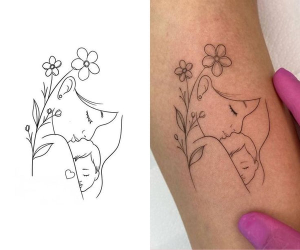 tatuagem minimalista para filhos