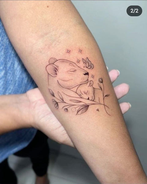 tatuagem para homenagear filhos minimalista