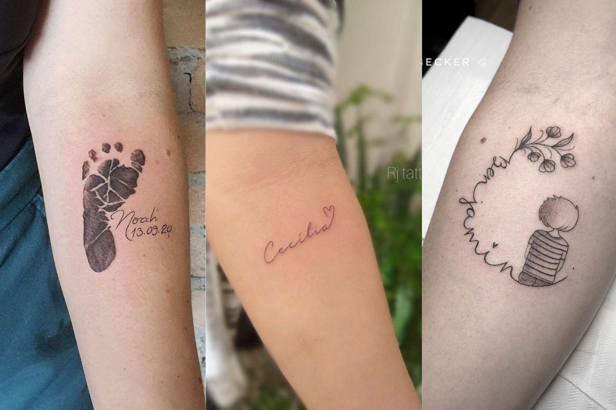 tatuagem para homenagear filhos adotivos