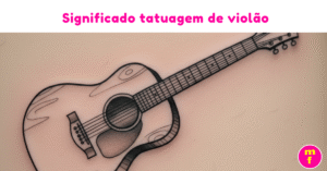 tatuagem de violão no tornozelo