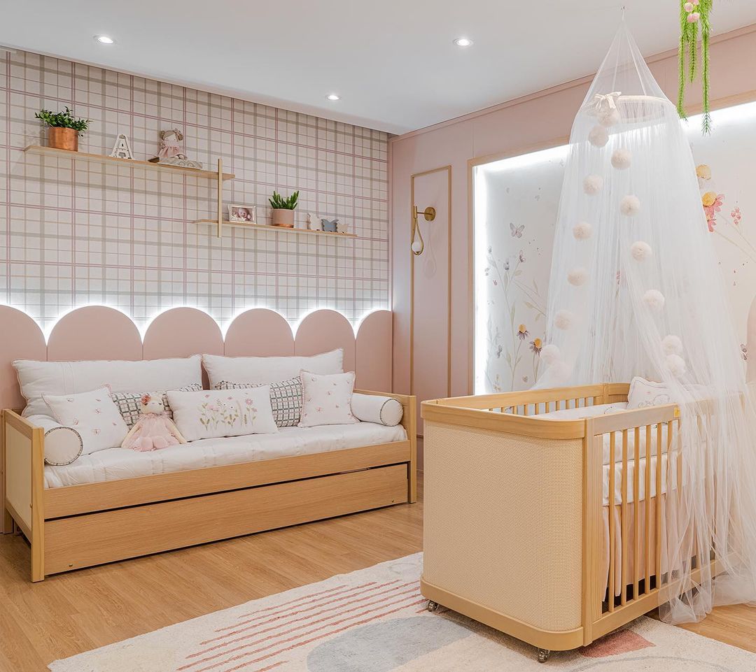 cores tendência quarto bebê menina