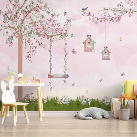 quarto bebê menina moderno