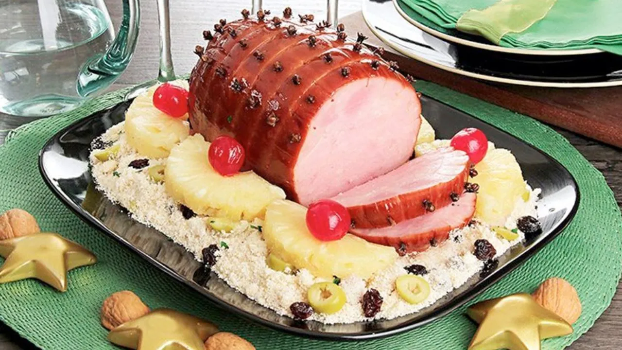 receita tender com abacaxi natalino