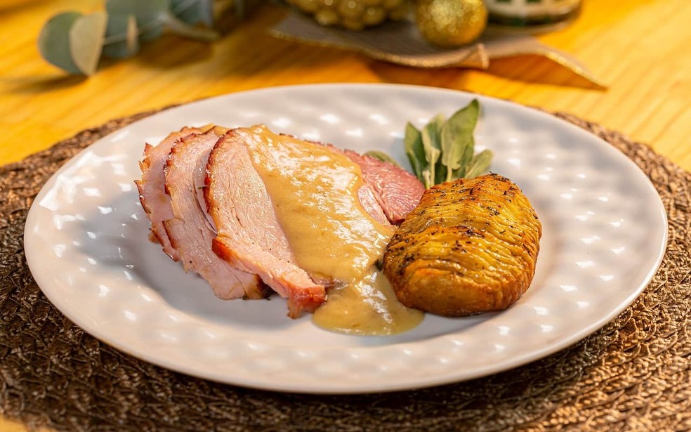 receita tender com abacaxi natalino