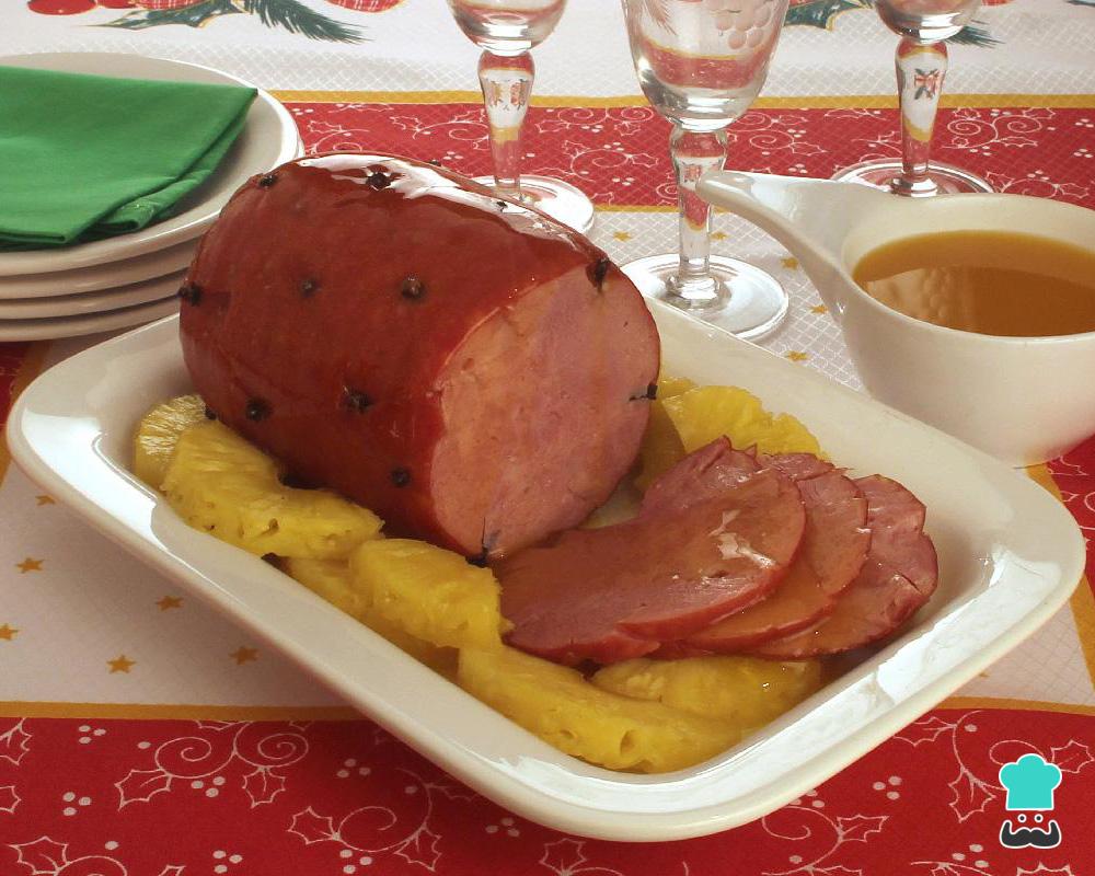 receita tender com abacaxi natalino