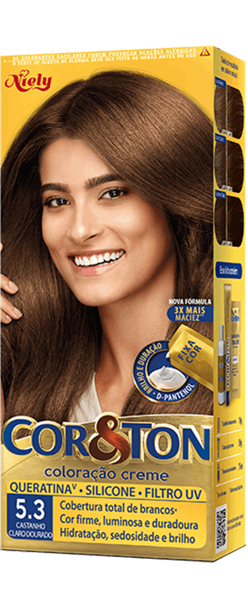 Tinta De Cabelo Castanho Claro Dourado