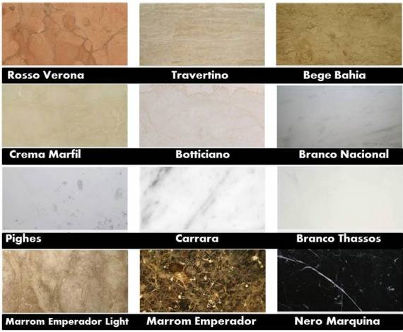 mármores mais utilizados arquitetura