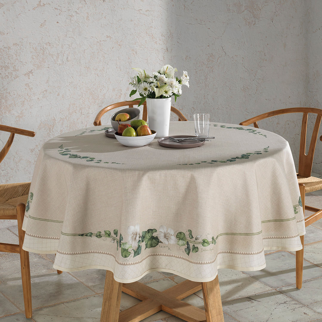 Toalha de mesa redonda Jacquard