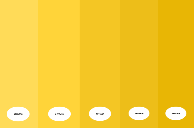 tons de amarelo