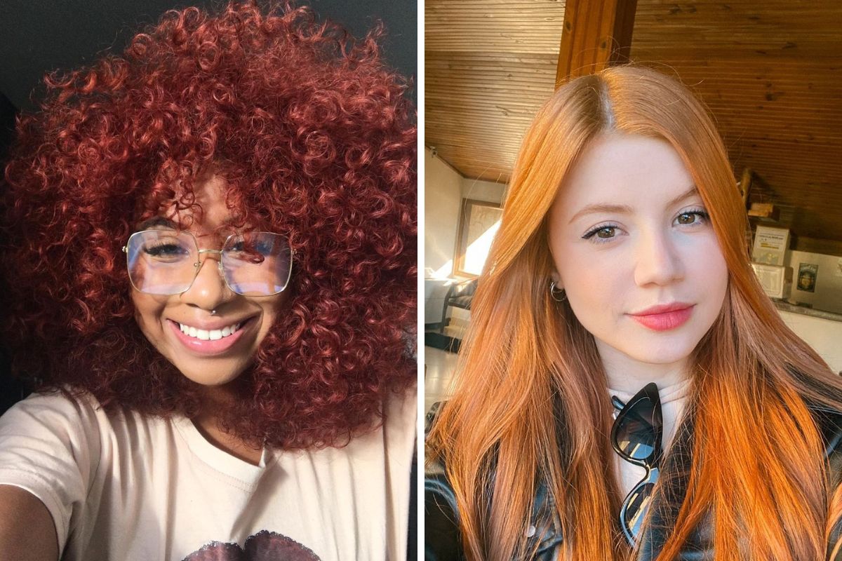 inspiração de cabelo ruivo para pele clara