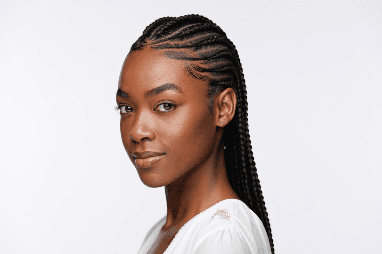 Trança Nagô com box braids