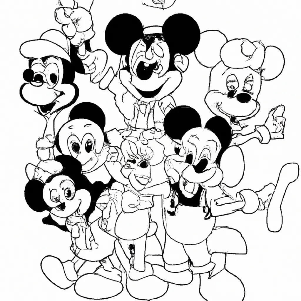 livro de colorir turma do mickey vs desenhos avulsos