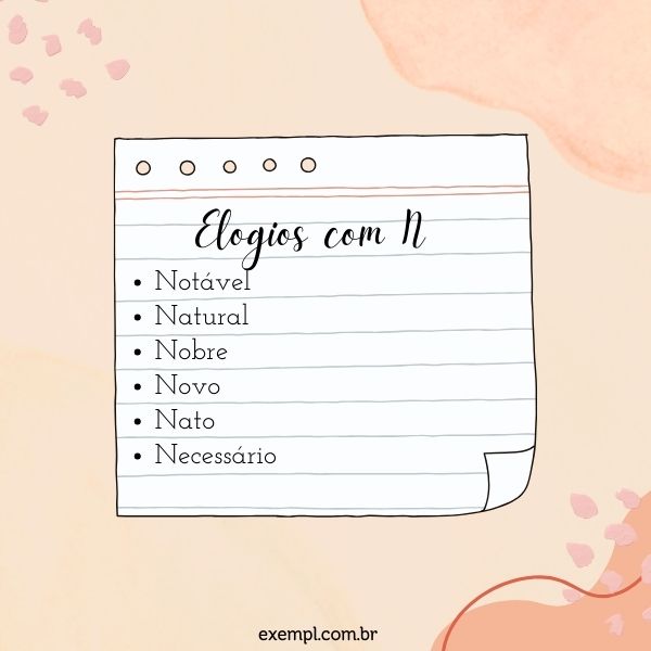 adjetivos positivos com N