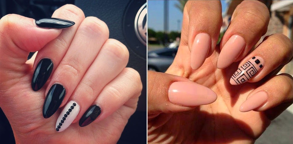 unhas amendoadas curtas inspiracoes chiques