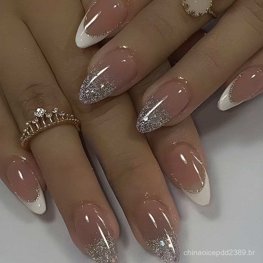 francesinha com glitter colorido