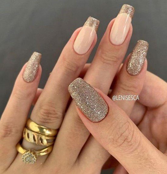 francesinha com glitter colorido