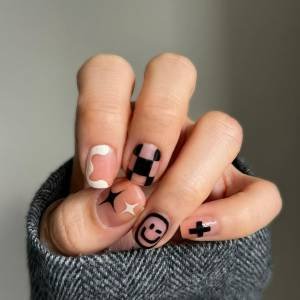 inspiração unhas curtas decoradas