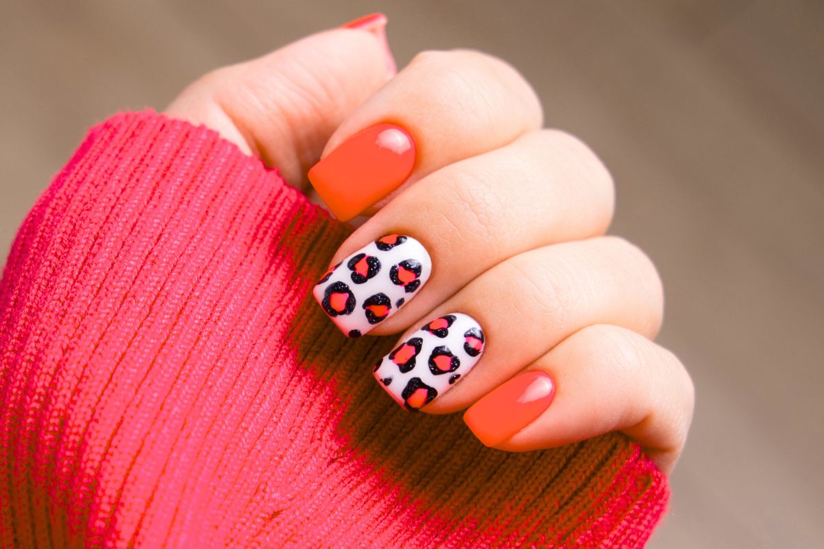 Unha Decorada Oncinha Vermelha