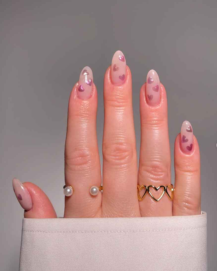 ideias de unhas decoradas rosa para inspiração